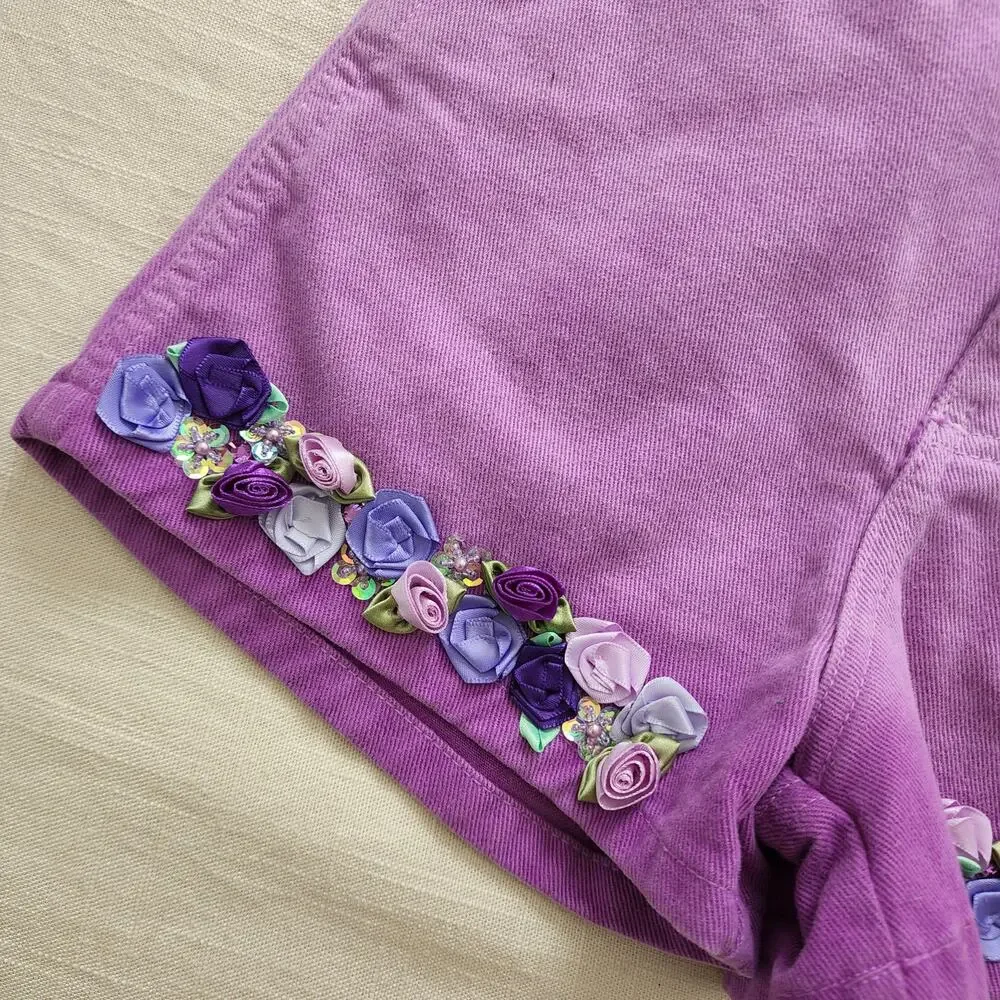 Vintage Deadstock Purple Ombre Jean Shorts kids 7